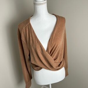 Anthropologie Maeve Twist Front Knit Top